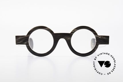 P. Klenk Bold 023 Horn Brille Eindrehbare Bügel, absolute Rarität aus Büffelhorn in Handarbeit gefertigt, Passend für Herren und Damen