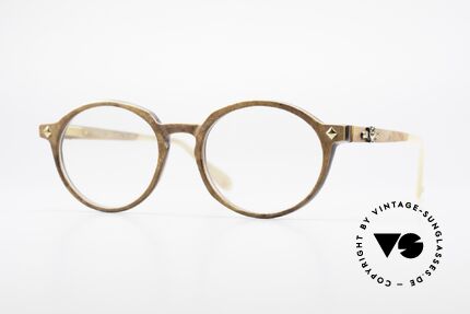 MCM München 300 Büffelhorn Panto Brille 80er, 1980er Jahre vintage Luxus-Hornbrille von MCM, Passend für Herren und Damen