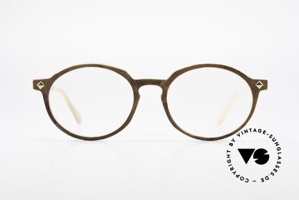 MCM München 300 Büffelhorn Panto Brille 80er, aus echtem Büffelhorn mit 'MCM' Applikationen, Passend für Herren und Damen