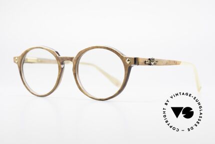 MCM München 300 Büffelhorn Panto Brille 80er, unverwechselbar Michel Cromer München, MCM, Passend für Herren und Damen