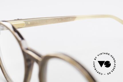 MCM München 300 Büffelhorn Panto Brille 80er, KEINE Retrobrille; 80er Original + Longines Etui, Passend für Herren und Damen