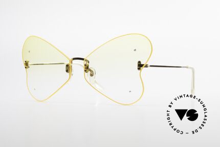 Eschenbach 6776 Schmetterling Sonnenbrille, wundervolle Kunst-Sonnenbrille von circa 1975, Passend für Damen