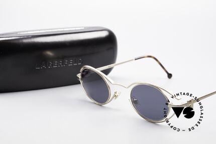 Karl Lagerfeld 4123 True Vintage Brille Oval 90er, Größe: medium, Passend für Herren und Damen