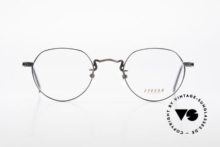 Eyevan E-91P Vintage Designer Brille Rund, japan. Brillenmarke produzierte seit 1972 Fassungen, Passend für Herren und Damen