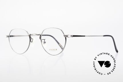 Eyevan E-91P Vintage Designer Brille Rund, gehört seit 1985 zu Optec Japan Corporation in Sabae, Passend für Herren und Damen