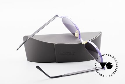 ProDesign No8 Gail Spence Design Brille, Gläser in grau-violett-Verlauf + Etui von Silhouette, Passend für Damen
