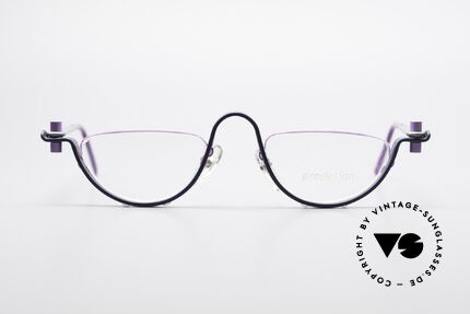 ProDesign No1 Half Gail Spence Designer Brille, vintage Aluminium Rahmen im Gail Spence Design, Passend für Herren und Damen