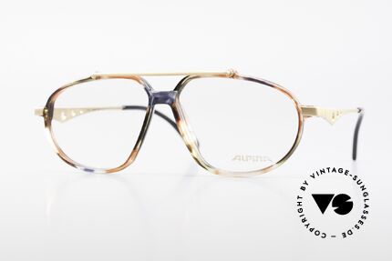 Alpina TFF461 90er Designer Brille Herren, hochwertige Alpina Herren-Brille von ca. 1993/94, Passend für Herren