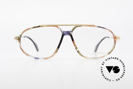 Alpina TFF461 90er Designer Brille Herren, grandiose Material-Kombination und tolles Muster, Passend für Herren