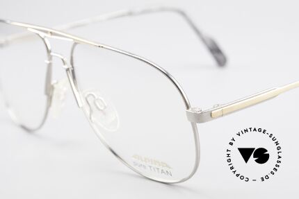 Alpina M1FT Vintage Aviator Titan Brille, ungetragen; wie alle unsere Fassungen von Alpina, Passend für Herren