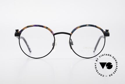 ProDesign Proswitch 4 Runde Vintage Panto Brille, interessante Pantobrille mit farbigem Oberrand, Passend für Herren und Damen