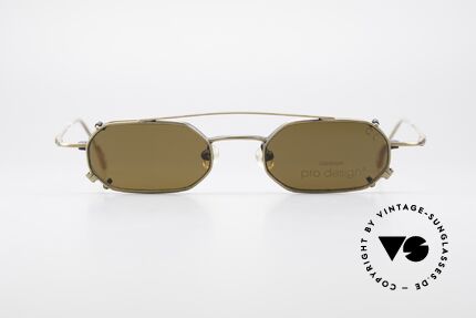 ProDesign P812 Clip On 90er Sonnenbrille, stilvoll eleganter Rahmen in klassisch zeitloser Farbe, Passend für Herren und Damen