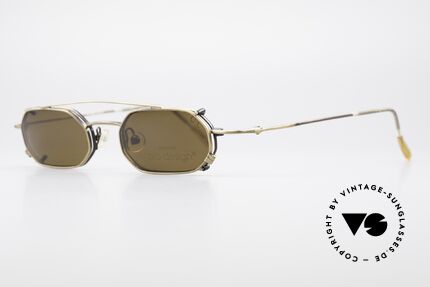 ProDesign P812 Clip On 90er Sonnenbrille, Lackierung in einer Art "messing" (wirklich sehr edel), Passend für Herren und Damen