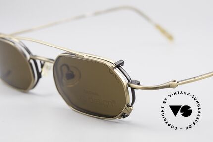 ProDesign P812 Clip On 90er Sonnenbrille, mit praktischem Sonnen-Clip für optimalen UV-Schutz, Passend für Herren und Damen