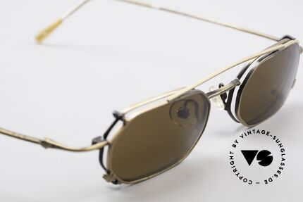 ProDesign P812 Clip On 90er Sonnenbrille, KEINE Retromode, sondern ein ca. 20 J. altes Original, Passend für Herren und Damen