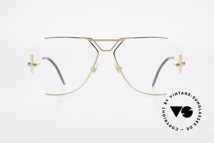 Cazal 722 Alte Designerbrille Von 1984, feiner, halb offener Metallrahmen (echtes Unikat), Passend für Herren