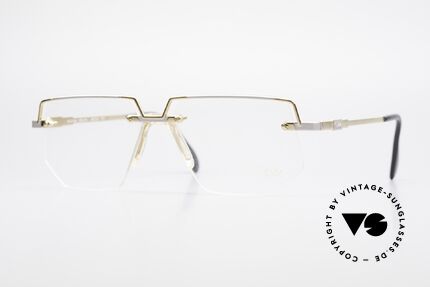 Cazal 742 Randlose Vintage Cazal Brille, markante CAZAL Designerbrille der 1990er Jahre, Passend für Herren