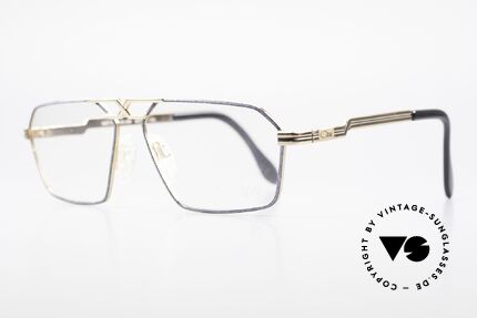 Cazal 744 90er Vintage Brille Herren, besondere Lackierung in glänzend grau-metallic, Passend für Herren