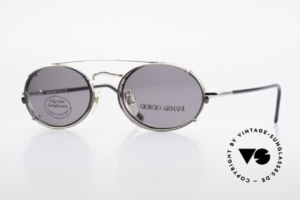 Giorgio Armani 240 Vintage Clip On Sonnenbrille, zeitlose Giorgio ARMANI vintage Designer-Sonnenbrille, Passend für Herren und Damen