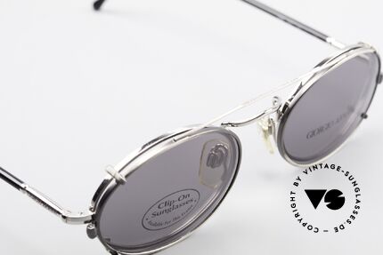 Giorgio Armani 240 Vintage Clip On Sonnenbrille, keine aktuelle Retro-Kollektion, sondern echte 90er Brille, Passend für Herren und Damen