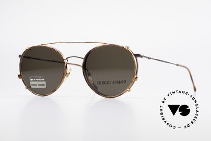 Giorgio Armani 253 Panto Vintage Brille Clip On, zeitlose 80er/90er J. Giorgio Armani DesignerBrille, Passend für Herren