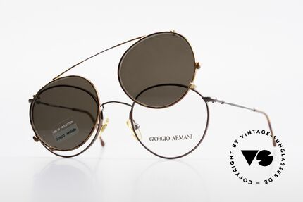 Giorgio Armani 253 Panto Vintage Brille Clip On, Größe: small, Passend für Herren