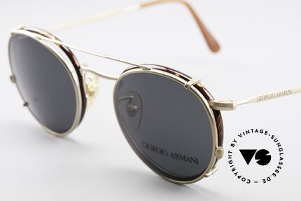 Giorgio Armani 118 Panto Fassung Mit Sonnenclip, ungetragen (wie alle unsere vintage Designer-Gestelle), Passend für Herren und Damen