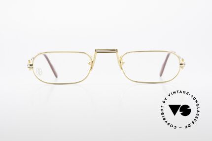 Cartier Demi Lune LC 80er Luxus Lesebrille Vintage, wurde 1987 veröffentlicht und dann bis 1997 produziert, Passend für Herren und Damen