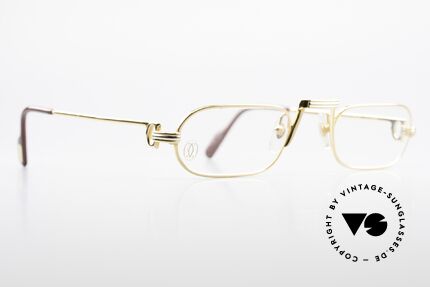 Cartier Demi Lune LC 80er Luxus Lesebrille Vintage, klassische Edition in 50-24, 140 (meistverkaufte Größe), Passend für Herren und Damen