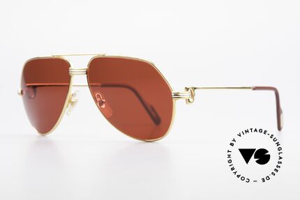 Cartier Vendome LC - S David Bowie Sonnenbrille 80er, dieses Modell mit LC-Dekor in KLEINER Gr. 56-14, 130, Passend für Herren und Damen