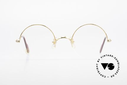 Cartier Mayfair - M Runde Vintage Luxusbrille, runde Designer-Brillenfassung; M Größe 47°22, Passend für Herren und Damen