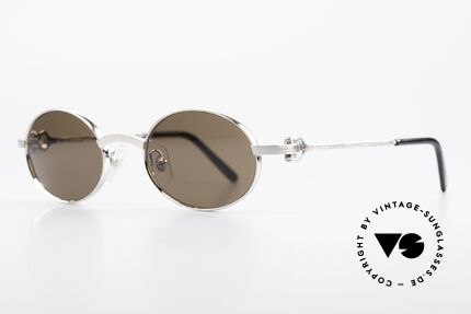 Cartier Spider Ovale Luxus Sonnenbrille 90er, gebürstete Platin-Lackierung; entsprechend wertig, Passend für Herren und Damen