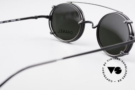 Chanel 2037 Luxus Brille Oval Sonnenclip, KEINE Retrobrille, sondern ein 20 Jahre altes Original, Passend für Herren und Damen