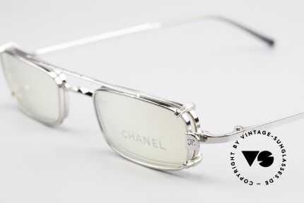Chanel 2038 Kleine Luxus Brille Sonnenclip, Sonnengläser sind leicht verspiegelt GELB (100% UV), Passend für Herren und Damen