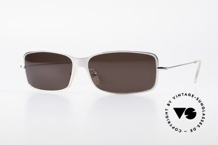 Helmut Lang SHL53B Puristische Titan Sonnenbrille, HELMUT LANG vintage Designer Titanium Sonnenbrille, Passend für Herren