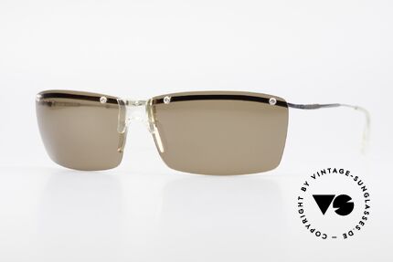 Helmut Lang SHL51A Sportliche Titan Sonnenbrille, HELMUT LANG vintage Designer Titanium Sonnenbrille, Passend für Herren