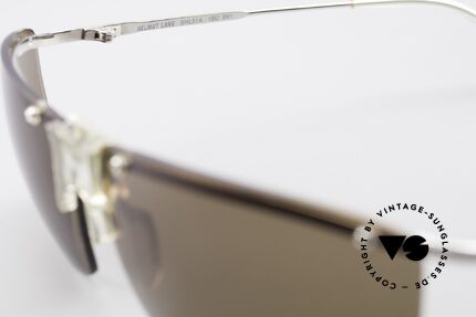Helmut Lang SHL51A Sportliche Titan Sonnenbrille, ungetragen (wie alle unsere vintage Helmut Lang Brillen), Passend für Herren