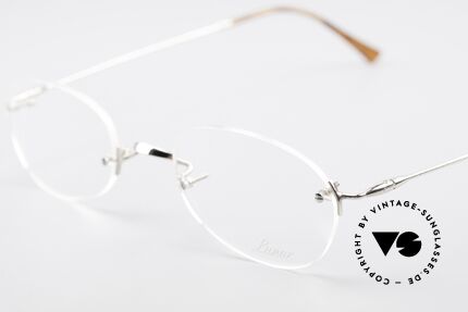 Lunor Rimless Randlose Vintage Brille 90er, bekannt für den W-Steg und die schlichten Formen, Passend für Herren und Damen