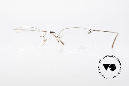 Lunor Classic Halb Randlose Vintage Brille, LUNOR = französisch für "Lunette d’Or" (Goldbrille), Passend für Herren und Damen