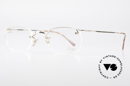 Lunor Classic Halb Randlose Vintage Brille, Brillendesign in Anlehnung an frühere Jahrhunderte, Passend für Herren und Damen