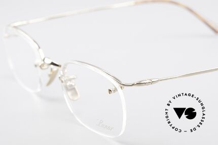 Lunor Classic Halb Randlose Vintage Brille, bekannt für den W-Steg und die schlichten Formen, Passend für Herren und Damen