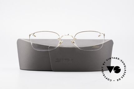 Lunor Classic Halb Randlose Vintage Brille, Lunor Brille kommt mit einem neuen Silhouette-Etui, Passend für Herren und Damen