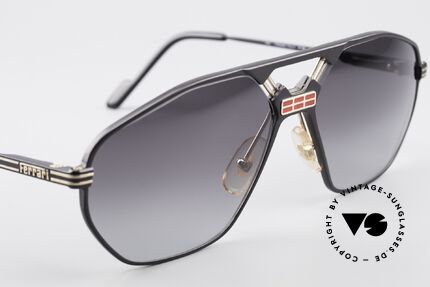 Ferrari F22 80er Luxus Sonnenbrille XL, grandiose Lackierung in anthrazit-metallic / gold, Passend für Herren