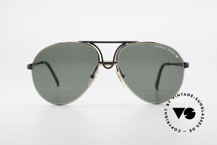 Porsche 5657 90er Wechselrahmen Brille, Pilotenform mit auswechselbaren Rahmenfronten, Passend für Herren