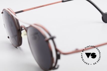 L.A. Eyeworks BODHI 427 Vintage Brille mit Sonnenclip, ungetragen (wie all unsere vintage LAE Sonnenbrillen), Passend für Herren und Damen