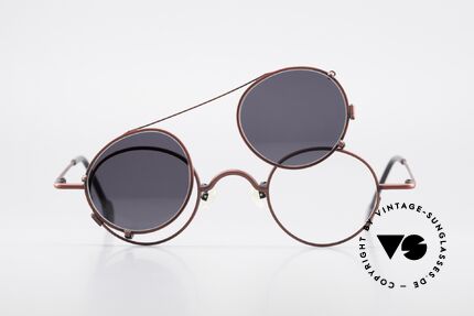 L.A. Eyeworks BODHI 427 Vintage Brille mit Sonnenclip, Größe: medium, Passend für Herren und Damen