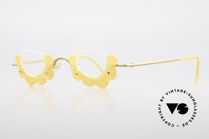 L.A. Eyeworks BUMBLE 486 Blumige Lesebrille Damen, viel Liebe zum Detail: der Rahmen hat ein 'Geburtsjahr', Passend für Damen