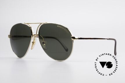 Porsche 5657 L Sonnenbrille Wechselfront, 1x schildpatt mit Demos, 1x gold mit Sonnengläsern, Passend für Herren