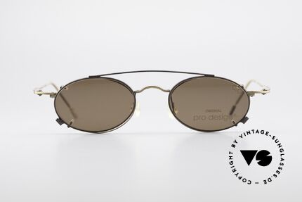 ProDesign P806 Clip On Sonnenbrille Polar, stilvoll eleganter Rahmen in klassisch zeitloser Farbe, Passend für Herren und Damen