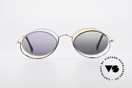 Casanova LC18 Vintage Kunstsonnenbrille, unterschiedliche Sonnengläser; ein Hingucker!, Passend für Damen